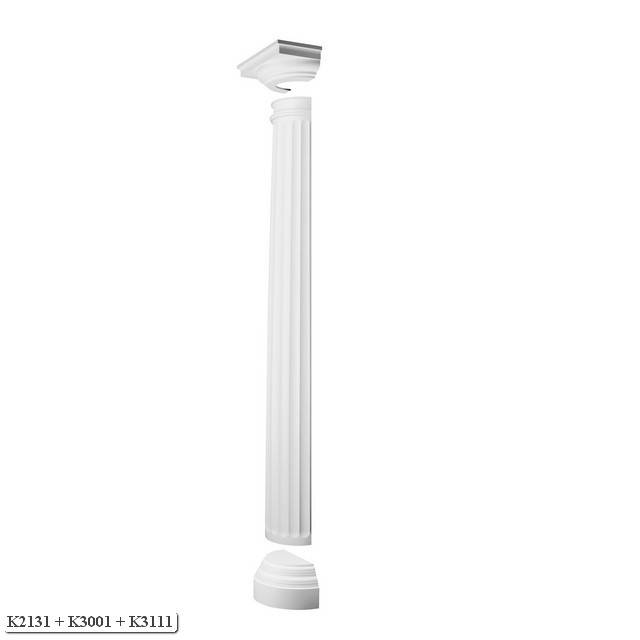Orac Decor Half Column Luxxus Round Fluted Tapered Half Column K3001