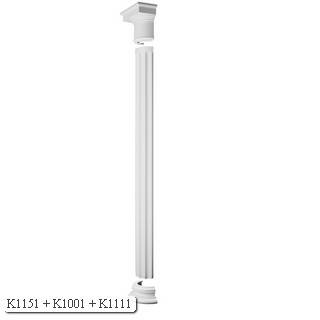 Luxxus Round Fluted Half Column K1001 - K1001